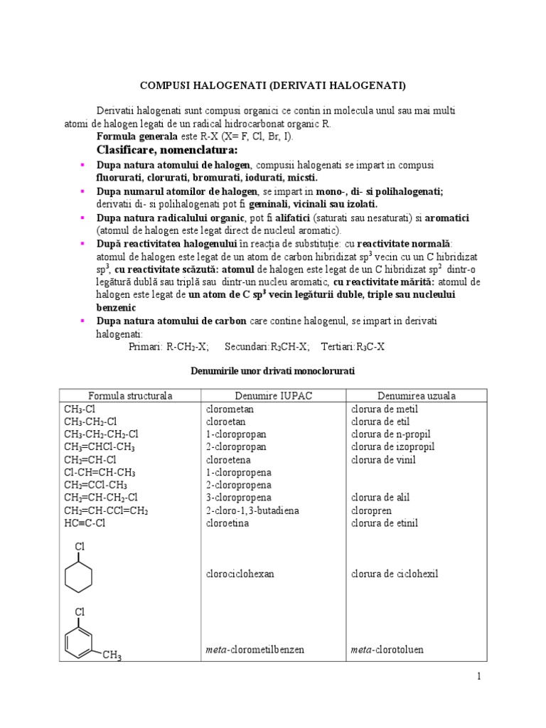 Derivati Halogenati Esentialchimie | PDF