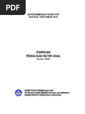 Panduan Penulisan Butir Soal 111108034325 Phpapp02