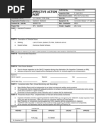 Preventive and Corrective Action Plan Report for Convection Module - Copy