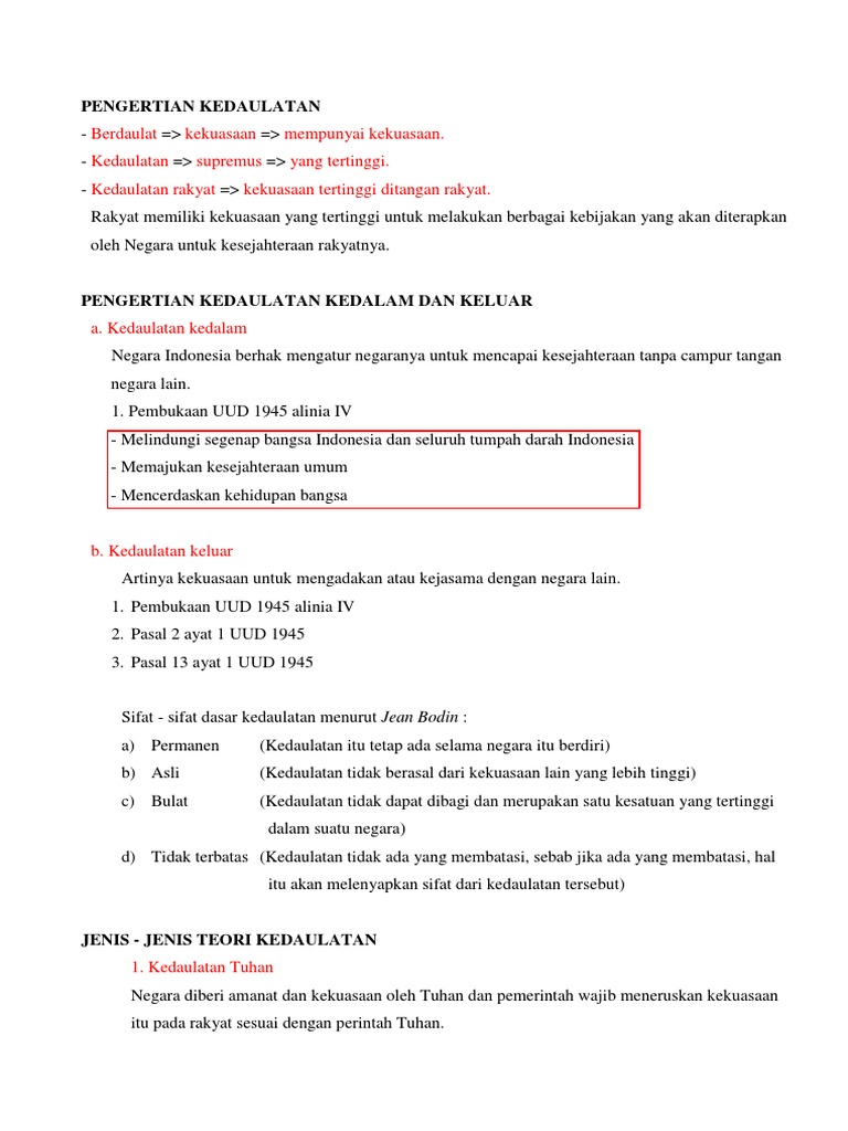 Pengertian Kedaulatan Pdf