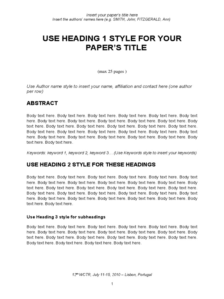 Paper Submission Guidelines and Format | PDF