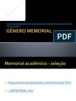 Gênero Memorial