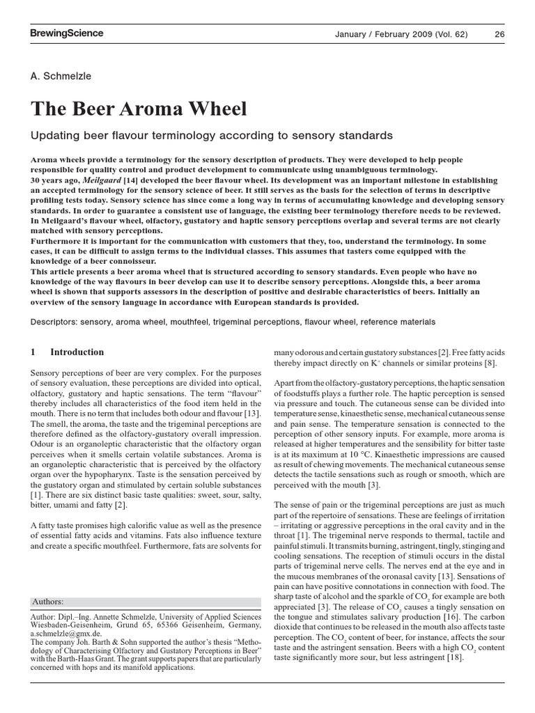 Aroma Wheel | Download Free PDF | Taste | Senses