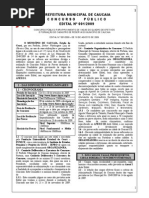 Prefeitura de Caucaia Ce 2009 Edital