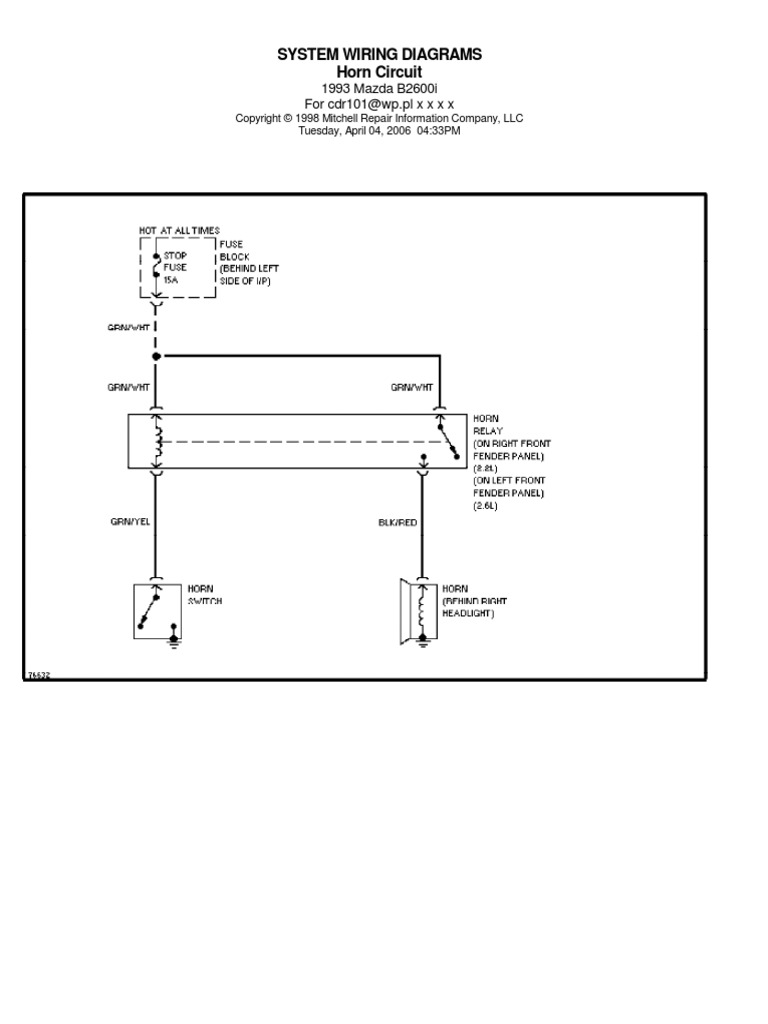 1993 Mazda B2600 Diagram Electr wiring diagram mazda 626 ge 