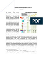 Ensayo Sobre El Escenario de Competitividad en Colombia