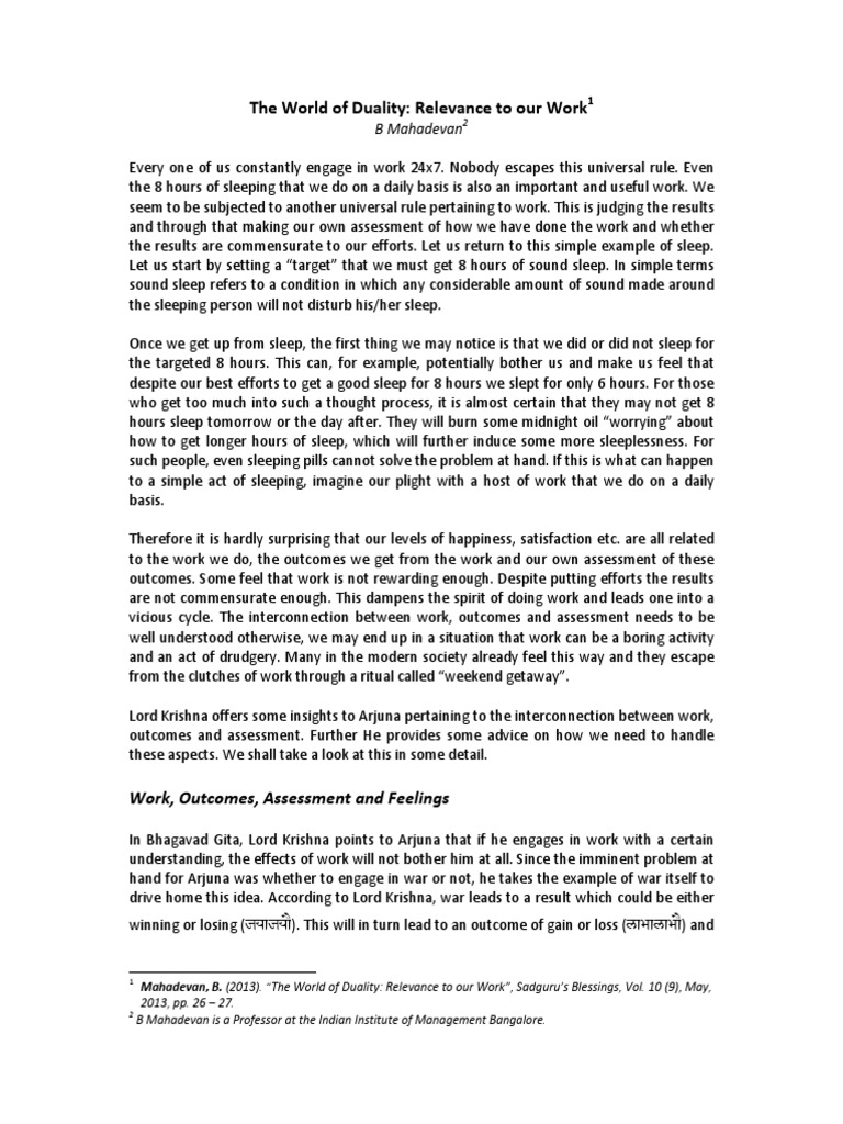 Work, Outcomes, and Mental Equilibrium | PDF | Sleep | Happiness