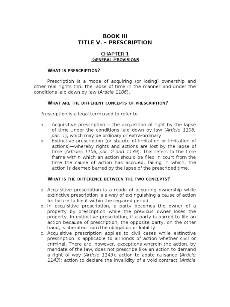 Notes On Obligations and Contracts PDF Laches (Equity) Property