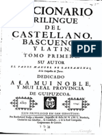 Diccionario Trilingüe Del Castellano, Bascuence y Latín (A-H) - Larramendi (1745)