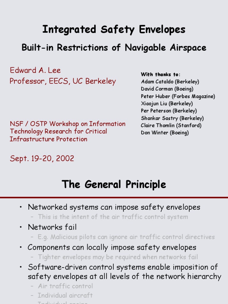 Integrated Safety Envelopes BuiltIn Restrictions of Navigable Airspace PDF Unmanned Aerial
