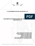 Reglamento de Construcciones Del Municipio Libre de San Luis Potosi