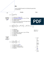 Inductance Formulae: Constructi On Formula Notes