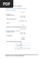 1 Methods For Solving Systems of Linear Equations