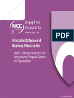 Enterprise Software and Business Infrastructure: Week 1 - Module Introduction and