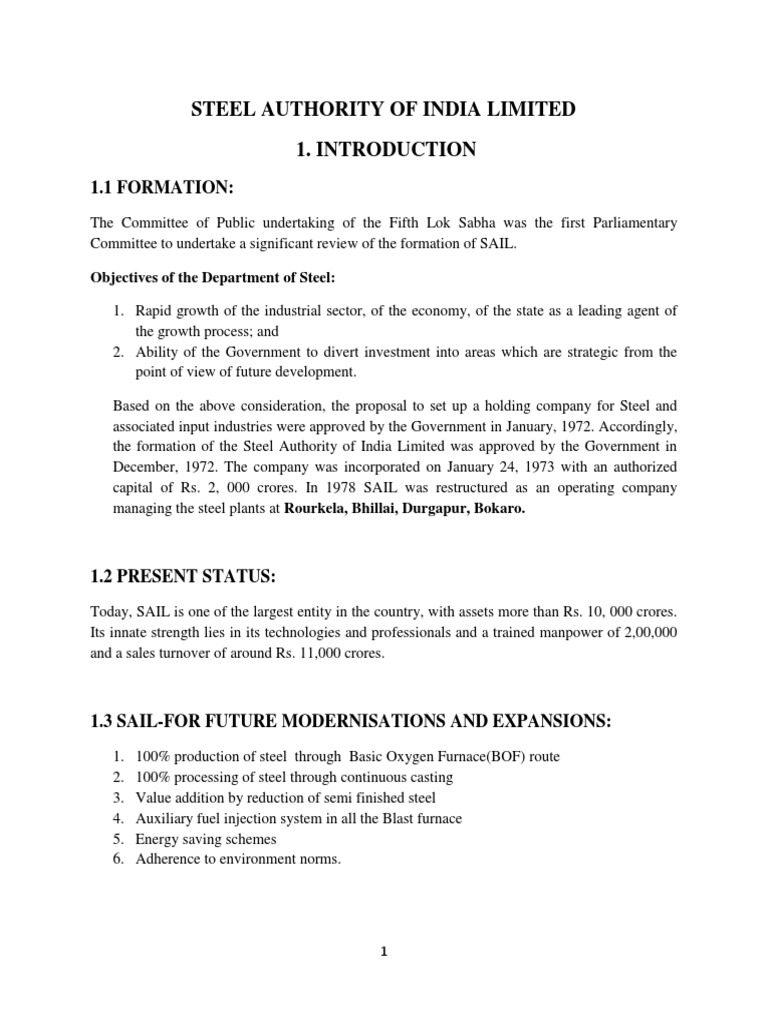SAIL Formation and Meghahatuburu Mines | PDF | Iron Ore | Transmission ...
