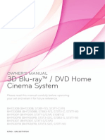 3D Blu-Ray™ / DVD Home Cinema System: Owner'S Manual