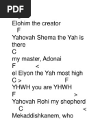 Names of God Chords