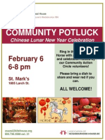 February Potluck Poster - Chinese New Year