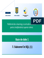 7. Subcereri in SQL (1)