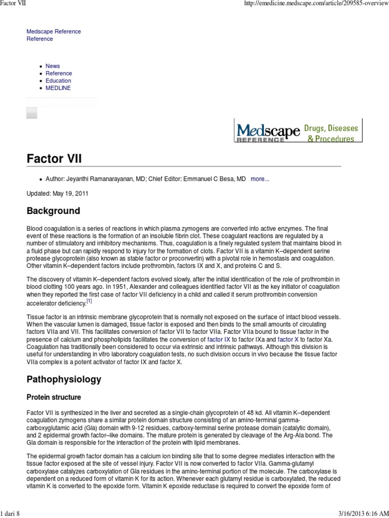 Factor VII | PDF