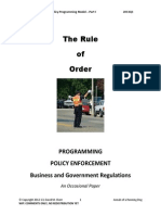 The Rule of Order Part I 