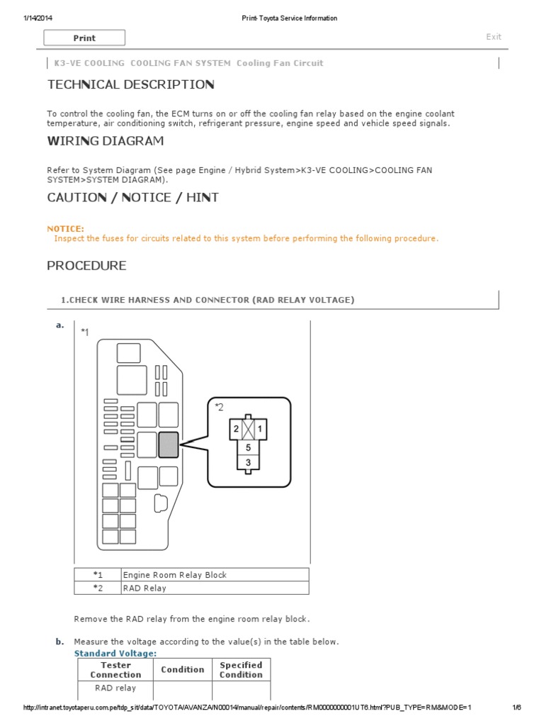 K3-Ve Cooling Cooling Fan System Cooling Fan Circuit 