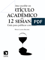 Cómo Escribir Un Artículo en Doce Semanas