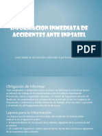 Informacion Inmediata de Accidentes Ante Inpsasel