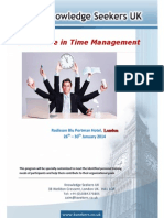 Excellence in Time Management: Radisson Blu Portman Hotel, 26 - 30 January 2014