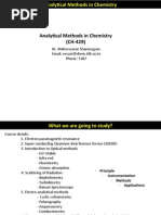 Analy&cal Methods in Chemistry (CH - 429)