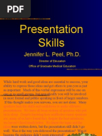 Presentation Skills: Jennifer L. Peel, PH.D