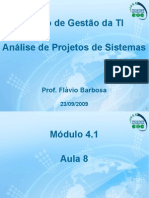 Aula 8 – Análise de Projetos de Sistemas