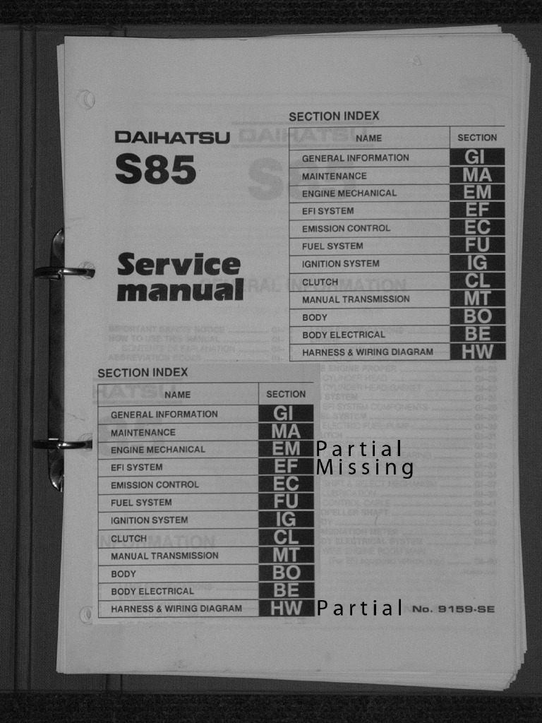 Daihatsu Charade G100 G102 Engine Chassis Wiring Service Repair Manual 04