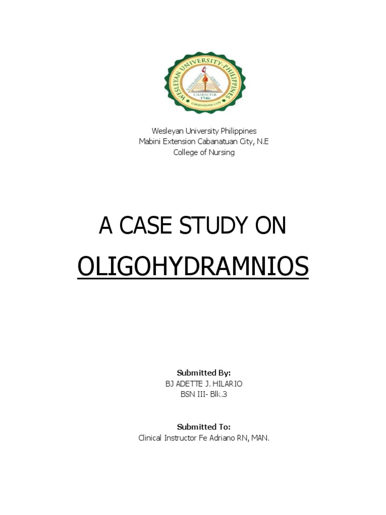 Oligohydramnios and fetal outcome picture