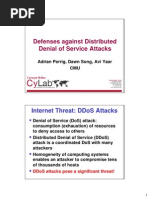 Defenses Against Distributed Denial of Service Attacks: Internet Threat: Ddos Attacks