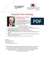 Governor Crist Is Coming: Republican Club of Lakeland