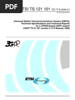 Technical Specifications and Technical Reports For A UTRAN-based 3GPP System 3GPP TS 21.101 Version 3.17.0 Release 1999