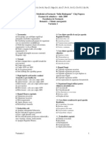 Subiecte Farmacie Botanica Chimie Anorganica Varianta 1