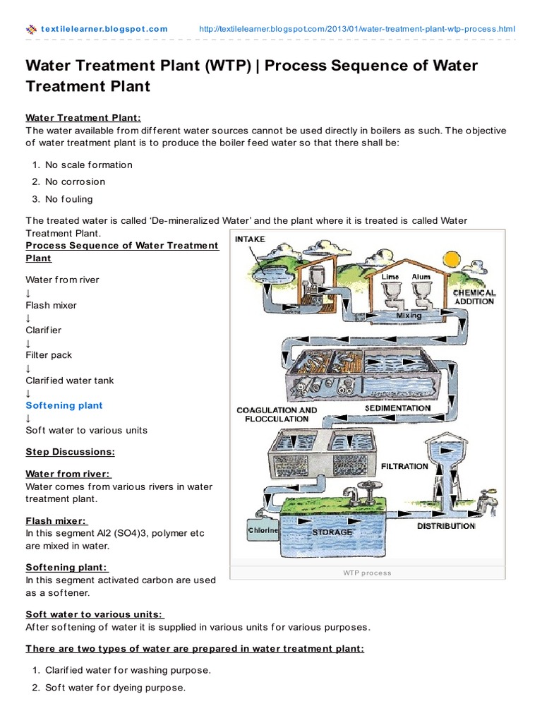 Water Treatment Plant Process Overview | PDF | Water Purification ...