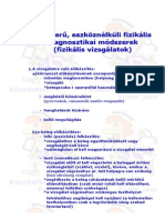 Egyszerű, Eszköznélküli Fizikális Diagnosztikai Módszerek (Fizikális Vizsgálatok)