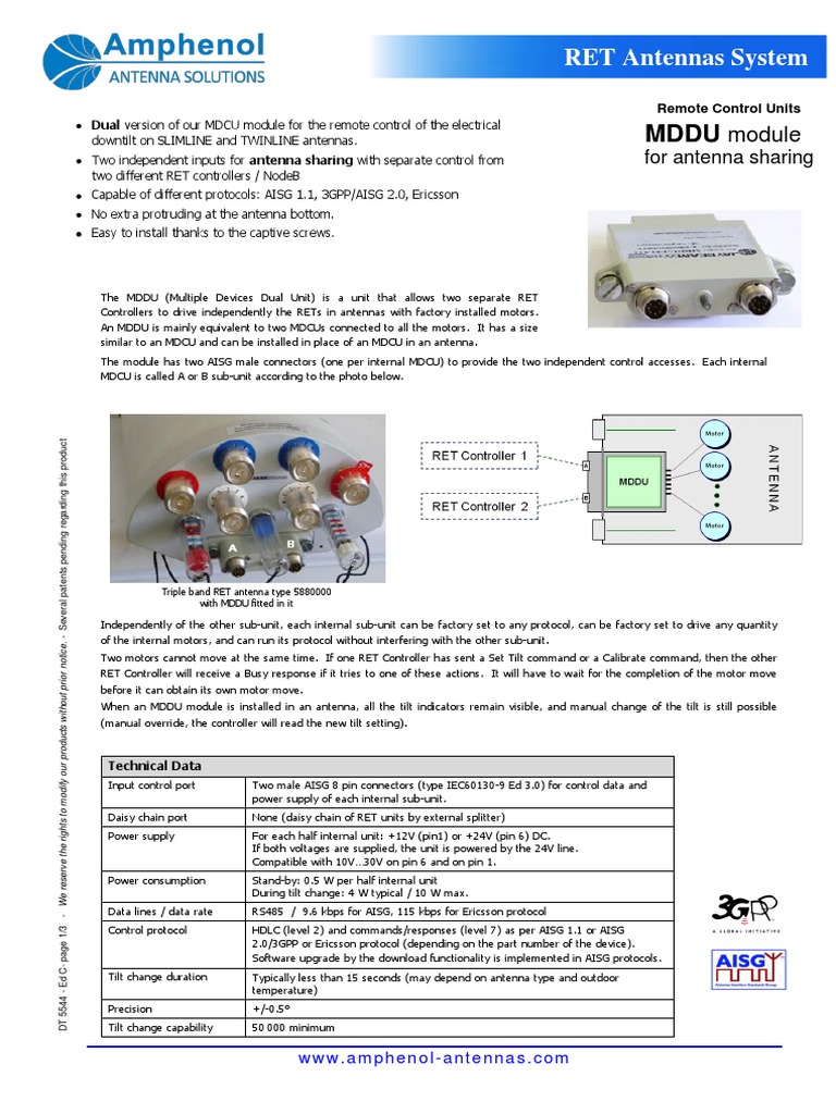 MDDU for RET Antenna Control Systems | PDF