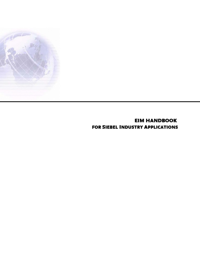 EIM Handbook for Siebel Applications | PDF | Table (Database) | Databases