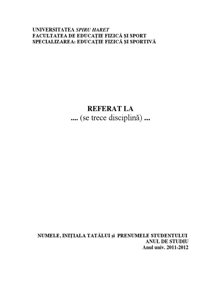 Cum Se Face Un Referat