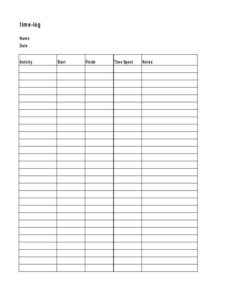 Time Log | PDF