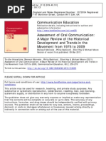 Assessment of Oral Communication