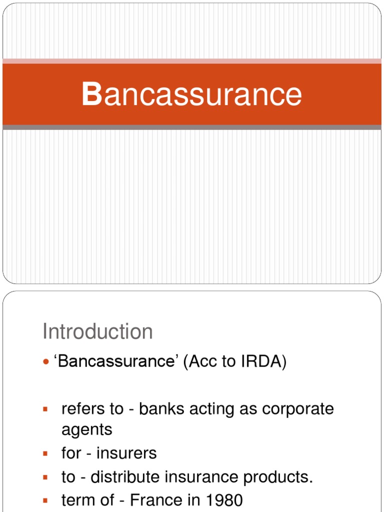 Bancassurance | PDF | Insurance | Economic Institutions