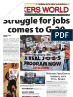 Struggle For Jobs Comes To G-20: Welcome Pres. Chávez Pres. Zelaya