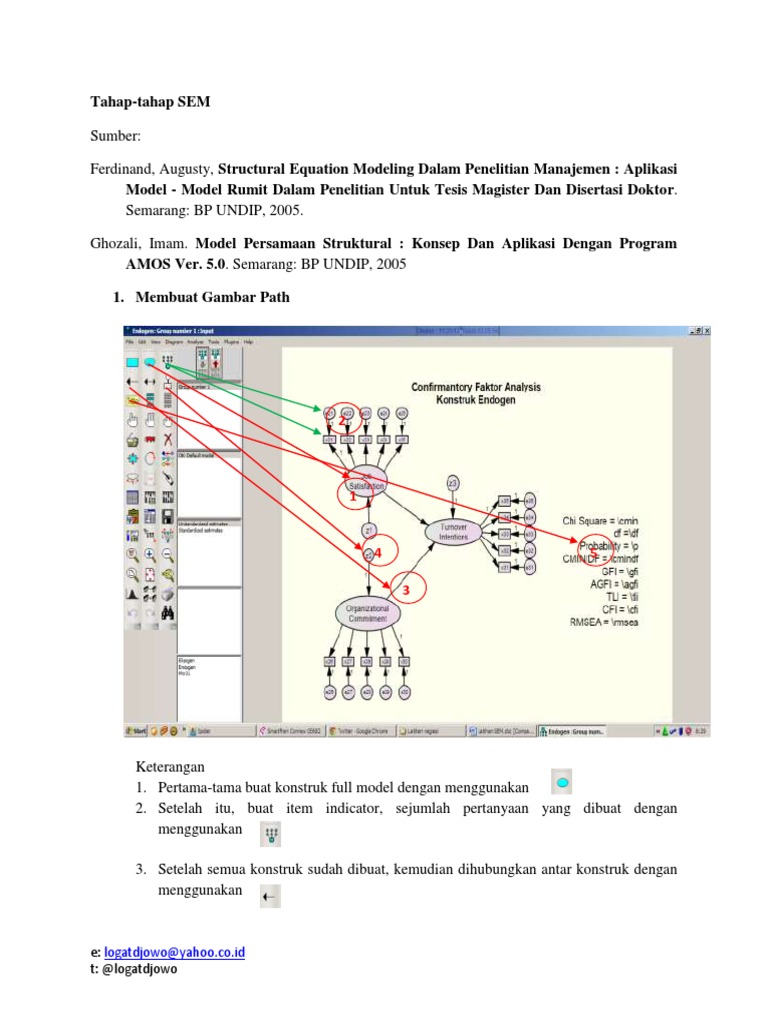 Panduan Latihan Modeling SEM | PDF