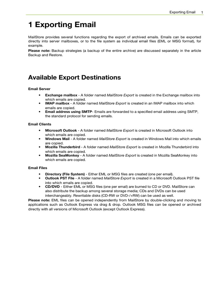Mailstore Export PDF Microsoft Outlook Computer File