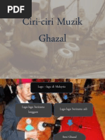 Ciri-Ciri Muzik Ghazal